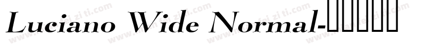 Luciano Wide Normal字体转换